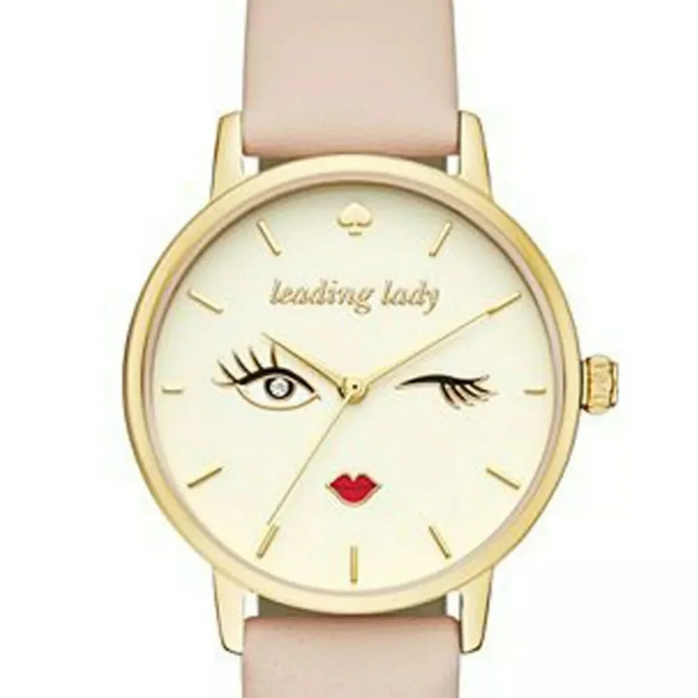 Kate Spade 😉 Wink face vachetta leather watch - Picture 2 of 4